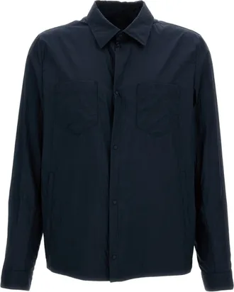 Herno Lightweight Technical Fabric Overshirt with Snap-Button Closure