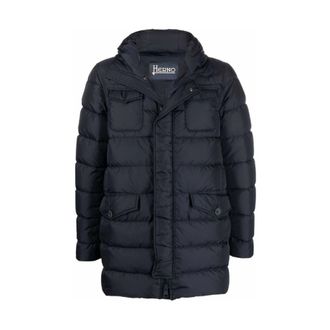 Herno Blue Winter Coats - male - Herno - Down Jackets - Blue - 2XL - Jackets