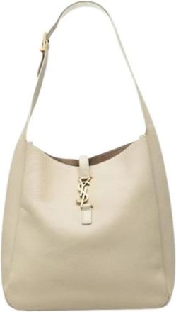 Saint Laurent Pre-owned Le 5 a 7 Schoudertas - Dames - Vintage Schoudertas - Beige - ONE Size - Leer - Vintage