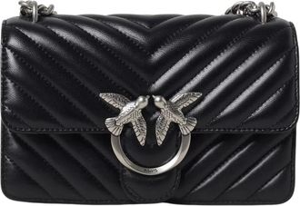 Pinko Pinko, Tassen, Dames, Zwart, ONE Size, Chevron Quilted Bag