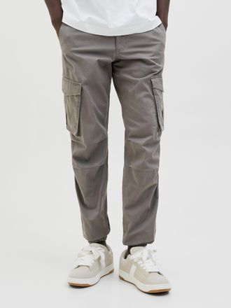 Jack & Jones Cargohose JACK & JONES JPSTKANE NOAH CUFFED CARGO NOOS, Herren, Gr. XS, N-Gr, grau (granite grau), Web, Obermaterial: 98% Baumwolle, 2% Elasthan, unif