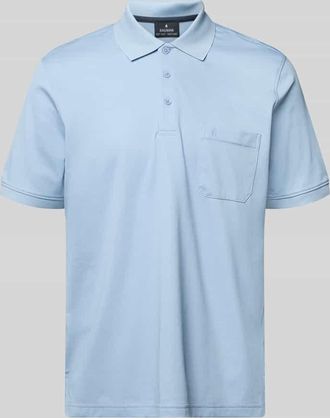 Ragman Relaxed Fit Poloshirt aus Baumwoll-Mix in Hellblau, Gr&ouml;&szlig;e XXXL