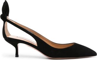 Aquazzura Bow Tie Pump 50 - Dames - Pumps - Zwart - 37 EU - Su&egrave;de - Schoenen