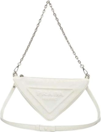 Prada Pre-owned Shoulder Bags, female, White, Size: ONE SIZE Pre-owned Vintage Shoulder Bag