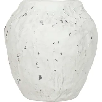 Foreside Home And Garden Distressed Vase White Stoneware at Nordstrom