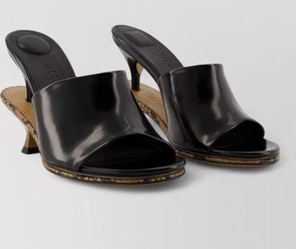 Jacquemus les doubles mules sandals - jacquemus - leather - black