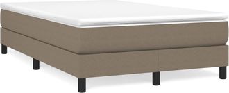 vidaXL Cama Box Spring Con Colch&oacute;n Tela Gris Taupe 120x190 Cm Vidaxl