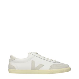 Veja Sneakers Volley Damens Leder Wei&szlig;/Hellgrau