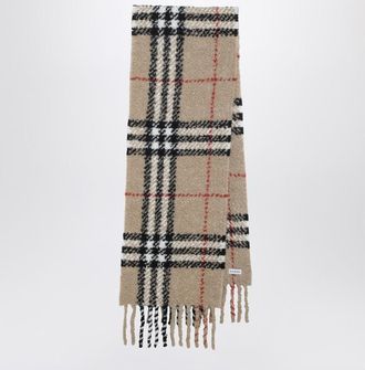 Burberry Check-pattern scarf in wool and alpaca