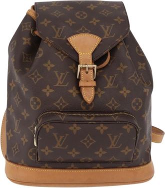 Louis Vuitton Vintage Montsouris Monogram Canvas Brown Canvas Backpack Bag (Pre-Owned)