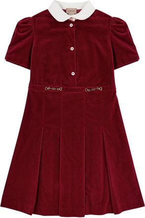 Gucci Kids Velvet Dress (6-12 Years) - Red - 6 Years