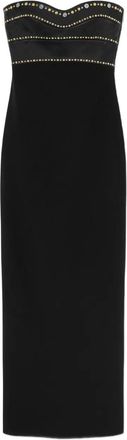 Versace Strapless maxi-jurk met studs - Zwart