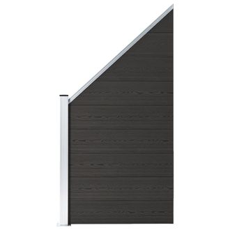 vidaXL Panel De Valla Wpc Negro 95x(105-180) Cm Vidaxl