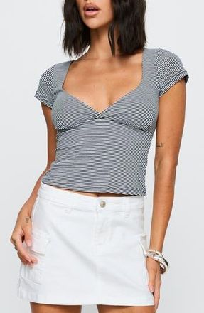 Princess Polly Eight Hours Sleep Stripe Knit Top in Multi at Nordstrom Rack, Size 8