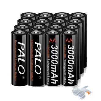 OEM Bater&iacute;a Recargable Aa, Capacidad De 3000 Mah, Tecnolog&iacute;a Ni-mh, 1,2 V-b, 16 Unidades