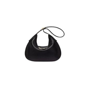 Valentino Pre-owned Ruffle Hobo - Dames - Pre-owned - Zwart - Maat: ONE Size Leer