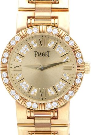 Piaget Pre-owned Piaget Dancer Quartz Diamond Gold Dial Ladies Watch 80564