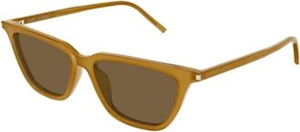 Saint Laurent SL 889 Sulpice Thin - Dames - Zonnebrillen - Geel - 53 MM - Nylon - Accessoires