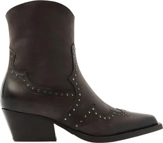 VIA VAI Schoenen, Dames, Bruin, 38 EU, Leer, Do Felix bruine enkellaarsjes