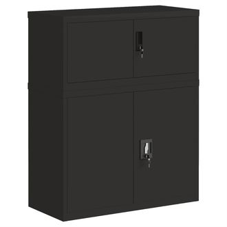 vidaXL Armario Archivador De Acero Negro 90x40x110 Cm Vidaxl