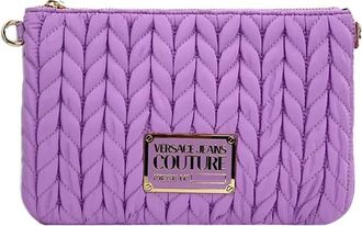 Versace Jeans Couture Tassen, Dames, Paars, ONE Size, Nylon, Paarse Gewatteerde Nylon Tas