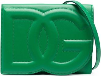 Dolce & Gabbana DG Logo leather cross body bag - women - Calf Leather - One Size - Green