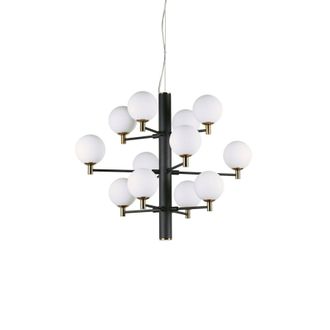 Ideal Lux Copernico - L&aacute;mpara Colgante De Techo Con M&uacute;ltiples Brazos, 12 Luces, Negro, G9 - Ideal Lux