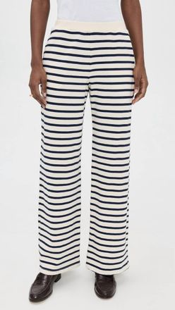 Xirena Emmette Wide Leg Sweatpant In Natural Stripe