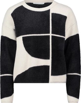 Betty & Co Truien & Vesten, Dames, Zwart, XL, Rondgebreide trui