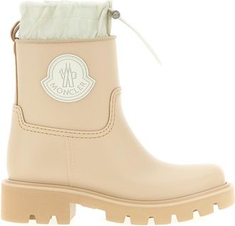 Moncler Beige Logo Boots