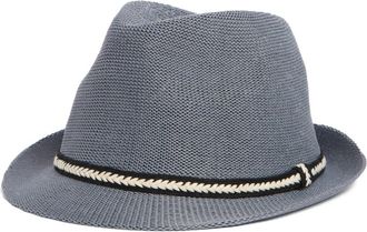Nordstrom Straw Trilby Hat in Grey Castlerock at Nordstrom Rack, Size Large/x-Large