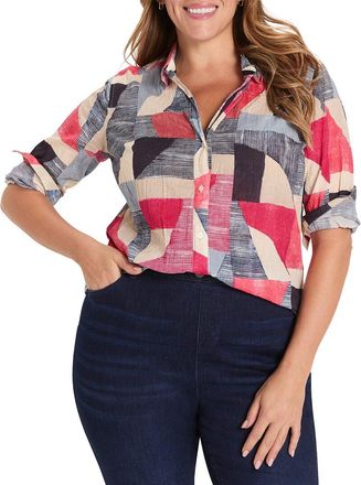 Nic+Zoe NIC & ZOE Plus Set Sail Crinkle Shirt