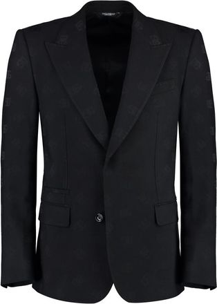 Dolce & Gabbana Black Peaked Lapel Blazer