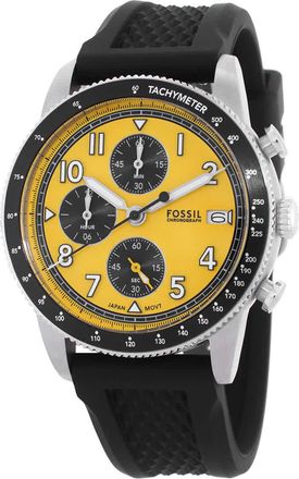 Fossil Sport Tourer Chronograph Quartz Yellow Dial Mens Watch FS6044