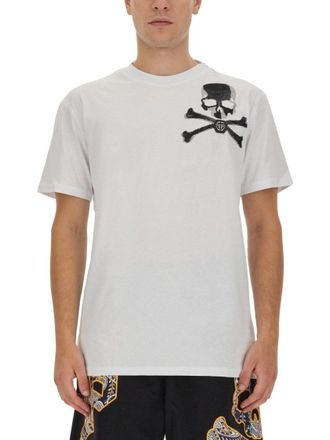 Philipp Plein White T-Shirt With Skull