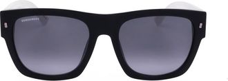 Dsquared2 Mens Black Rectangular Sunglasses ICON 0004/S