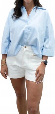 Ichi Luanne Floaty Top In Blue