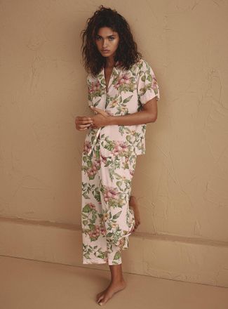 Miiyu Womens Tropical expression flowy pyjama set