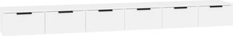 vidaXL Vidaxl - Armarios De Pared 2 Uds Madera Contrachapada Blanco 102x30x20cm