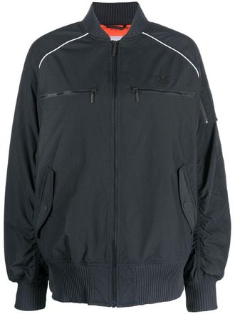 adidas zip-up bomber jacket - women - Polyamide/Polypropylene/Recycled Polyester - 6 - Grey