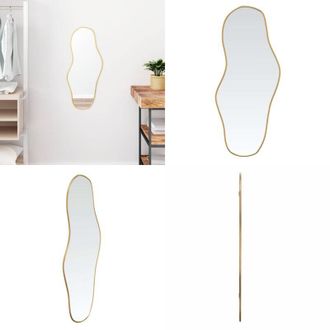 vidaXL Specchio da Parete Dorato 70x30 cm - Specchio da trucco - Specchio da parete