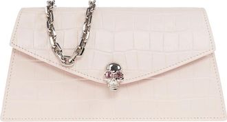 Alexander McQueen Skull Mini Lederen Tas - Dames - Schoudertassen - Roze - ONE Size - Leer - Tassen