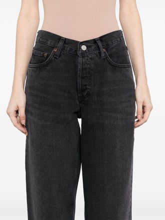 A Gold E Womens Classic 100% Cotton Jeans - Dark Grey - Size 25 (Waist)