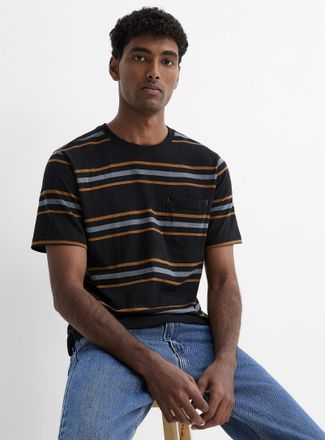 Le 31 Mens Multiple-stripe T-shirt