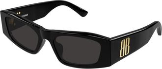 Balenciaga Acetate Zonnebril - Dames - Zonnebrillen - Zwart - 55 MM - Accessoires
