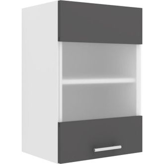 ebuy24 Armadio da cucina vcm appeso Dimensioni ca. a. 60 x l. 40 x t. 31 cm Armadio appendiabiti con due scomparti Armadio cucina con vetro Mobili cucina