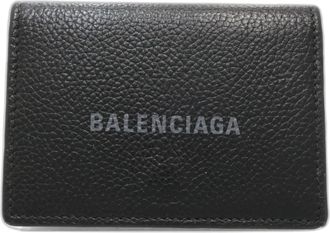 Balenciaga Black Leather Wallet (Tri-Fold) (Pre-Owned)