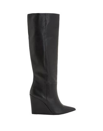 8 by YOOX LEATHER POINTED-TOE PLATFORM BOOTS