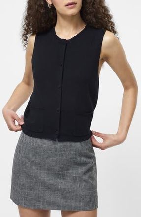 French Connection Cosysoft Knit Vest in 01-Black at Nordstrom Rack, Size X-Large