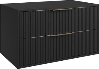 Badplaats Mueble De Lavabo Rimini 80 Cm - Negro - Mueble De Ba&ntilde;o Con Cajon